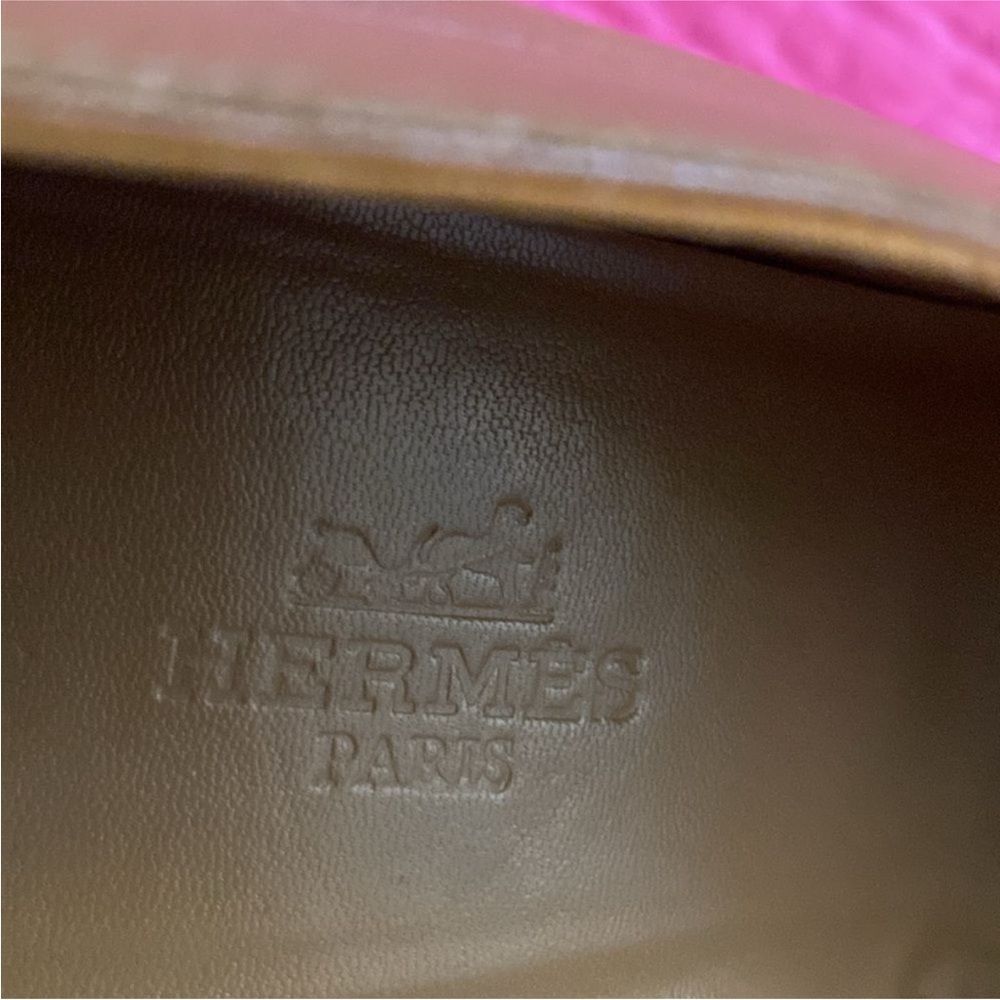 Hermes Elegant Brown Peep-Toe Heels, US8 - Picture 8 of 13